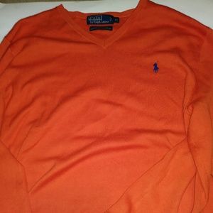 Orange polo sweater